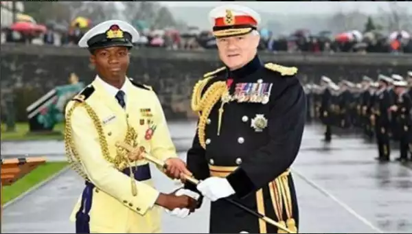 Nigerian Naval Officer Gets British Britannia Sword Award In The UK. Photo